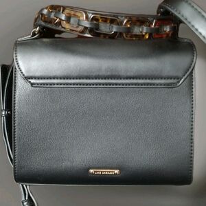 Like Dreams Adj Crossbody Strap Small Bag W/Tortoiseshell Chain Link Top Handle